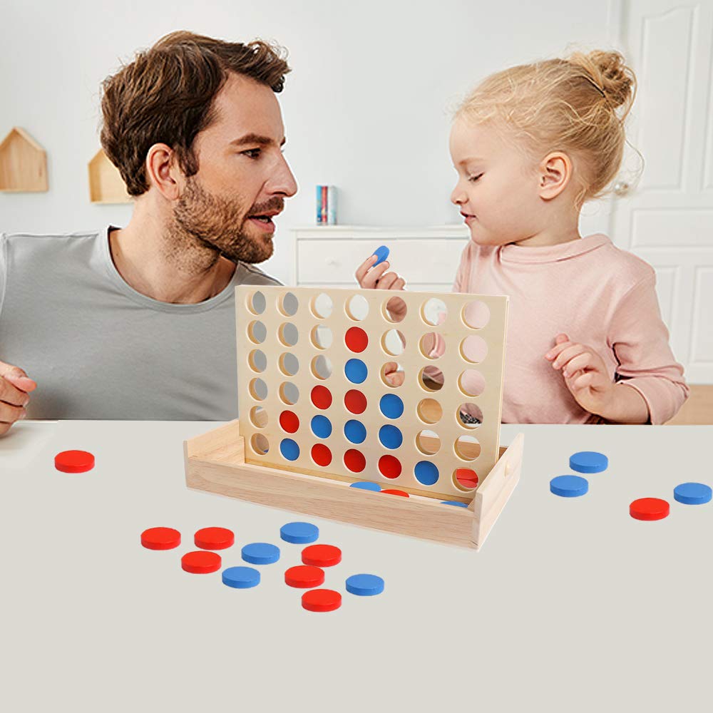 Jeux de société en bois 10,16 cm, Jeux pour les voyages Jeux de société Pliable Classique