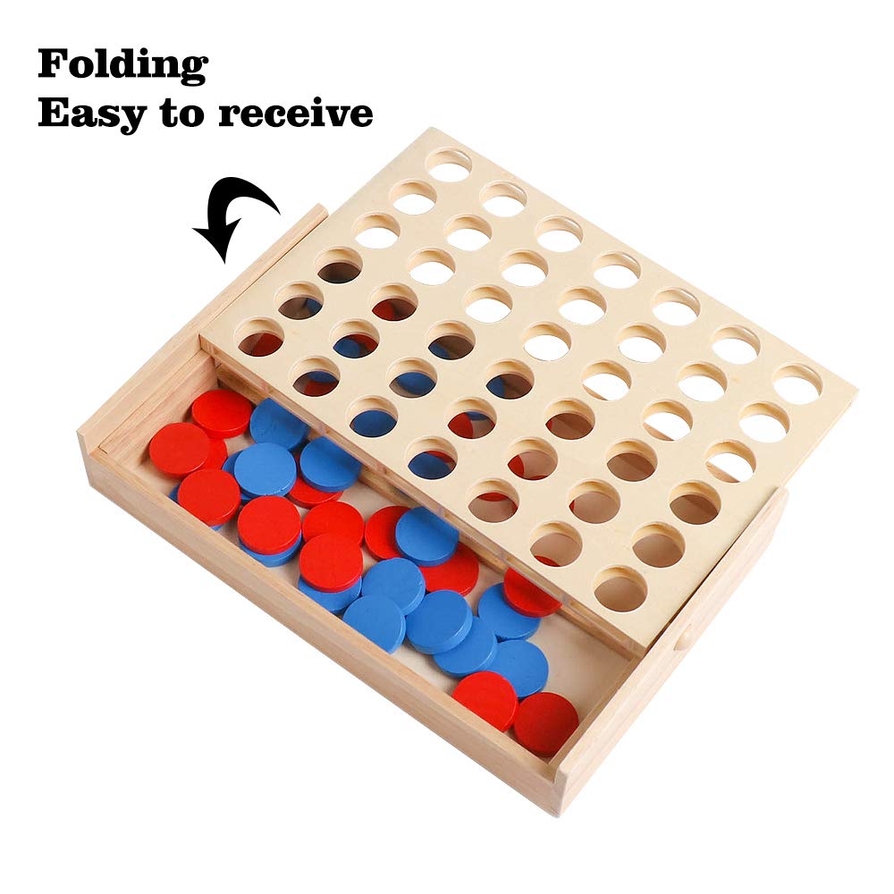Jeux de société en bois 10,16 cm, Jeux pour les voyages Jeux de société Pliable Classique