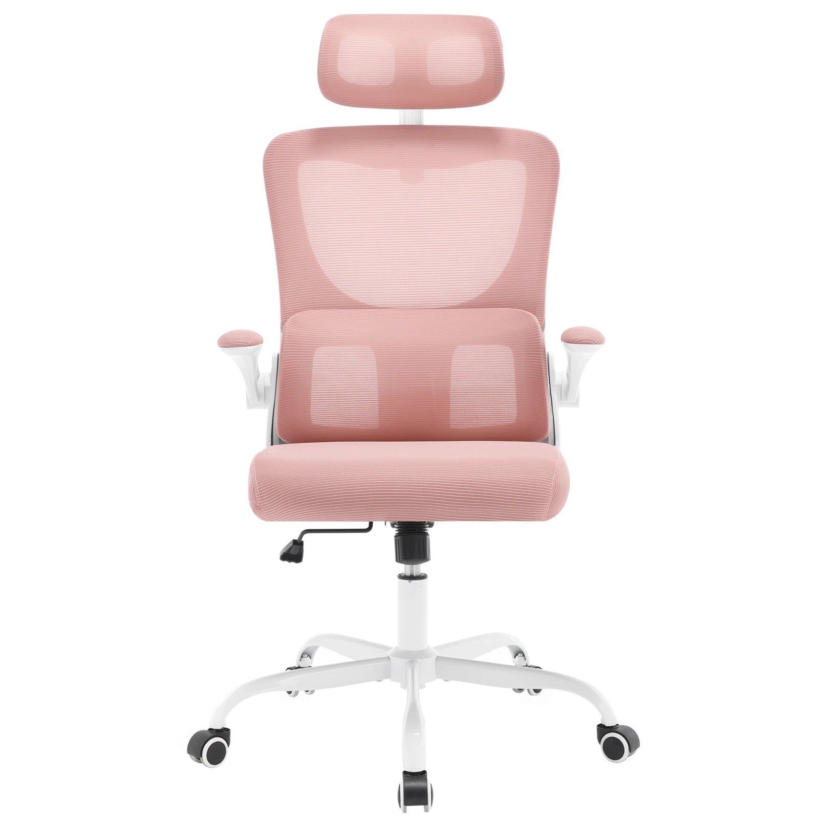 Fauteuil de bureau pivotante WOLTU ergonomique en maille, hauteur réglable, fonction bascule, accoudoirs réversibles, appui-tête