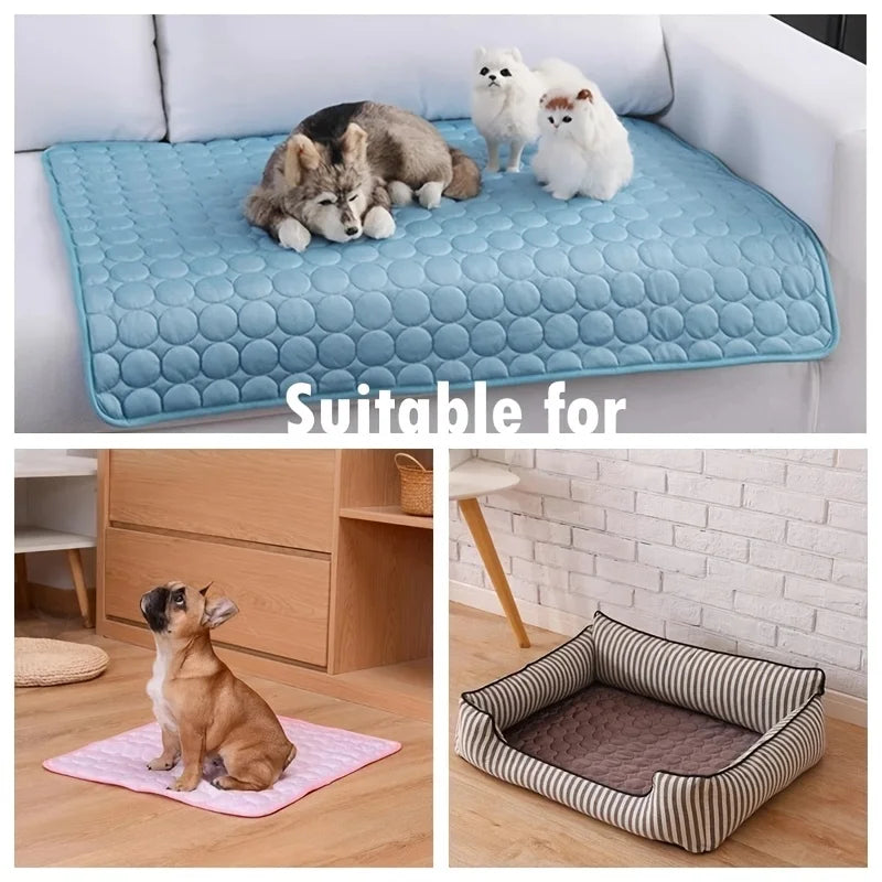 Tapis Polymères rafraîchissants pour animaux de compagnie, lit extra large pour petits et grands chiens, accessoires pour animaux de compagnie, couverture durable pour chat, canapé, coussin de glace, été