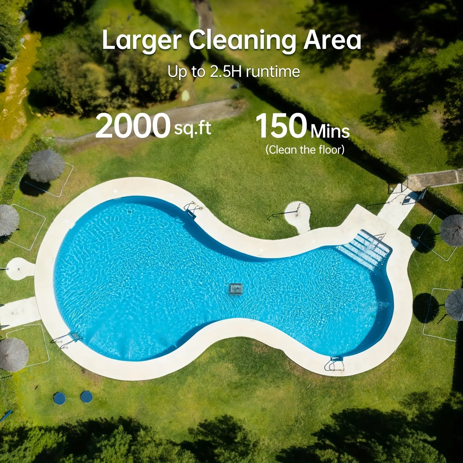 Aspirateur robot sans fil pour piscine Seauto Seal SE 2025 : nouvelle planification des parcours pour piscines creusées et hors sol