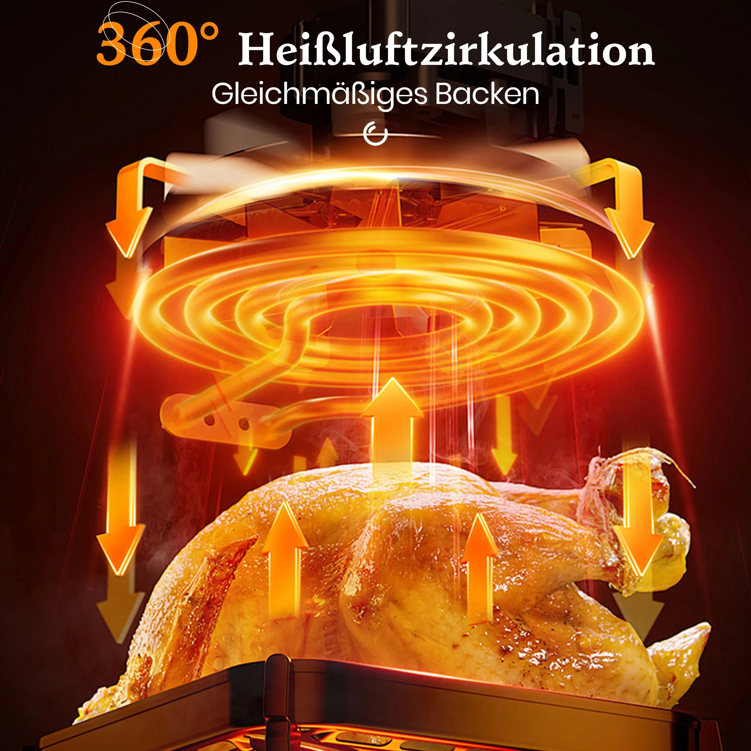 Friteuse à Air Chaud Sinaopus 8,5 L – Écran Tactile LED, Fenêtre de Visualisation, 12 Programmes Automatiques