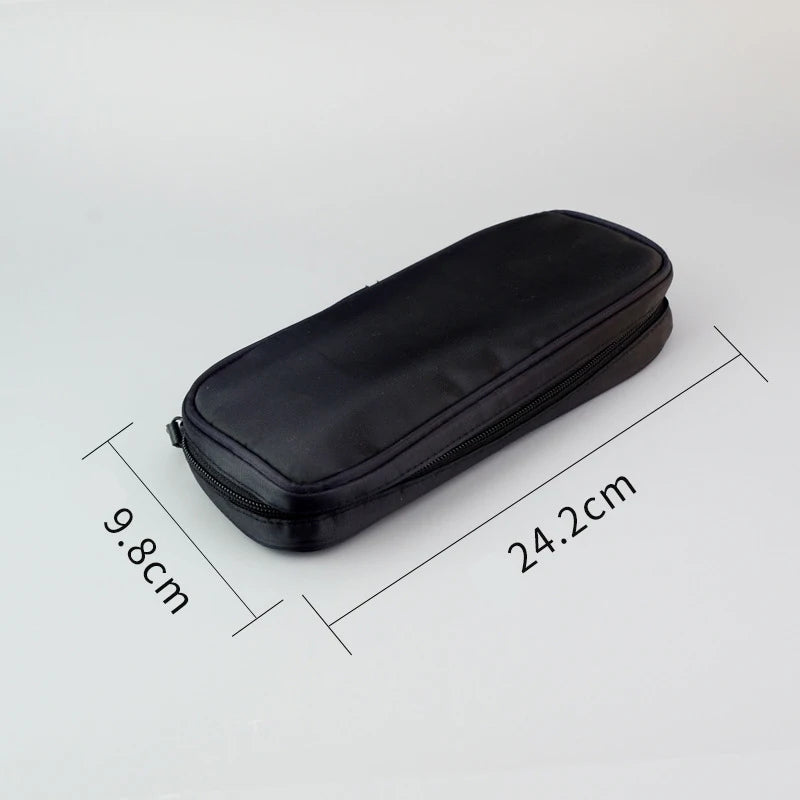 Make-up-Tasche, tragbare Make-up-Pinsel-Aufbewahrungstasche, schwarzes Segeltuch, Beauty-Tool mit Reißverschluss, wasserdicht