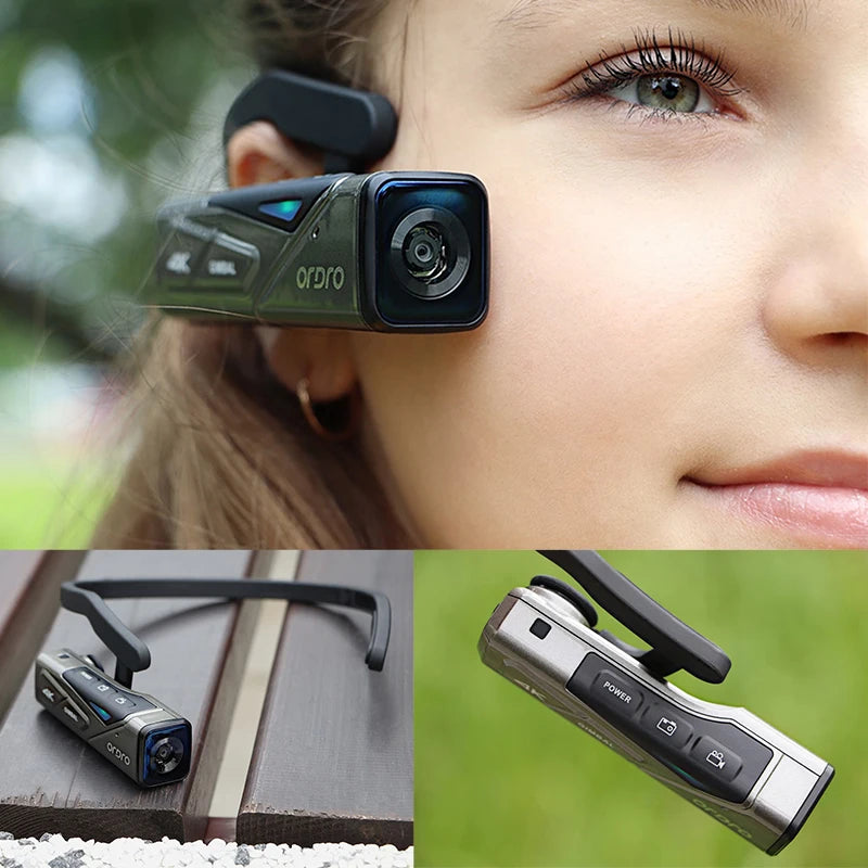 Caméra Vlog Ordro EP7, 4K 60fps, à tête portable, WiFi POV, Caméscope d'action numérique, Stabilisation d'image - Profismail.com