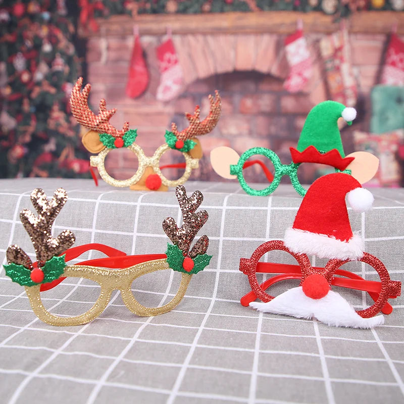 Lunettes de joyeux noël pour enfants et adultes, décoration de fête de noël, ornements de décoration