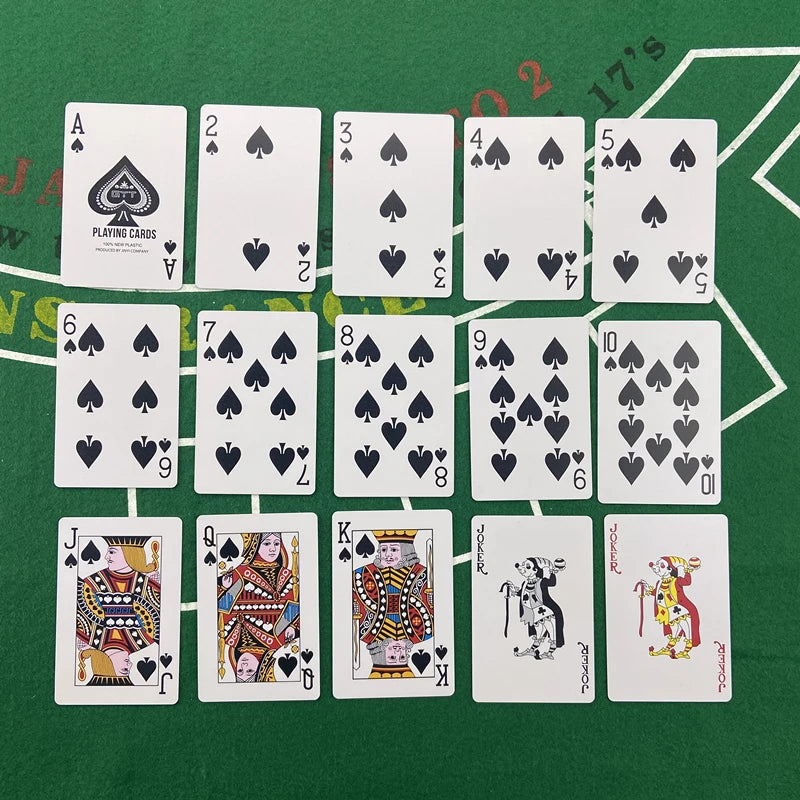 Cartes de jeu en plastique résistantes à l'eau, poker, Texas Hold'em, PVC, jeux de société, 2.28x3.46 pouces (58*88mm), 2 pièces/lot