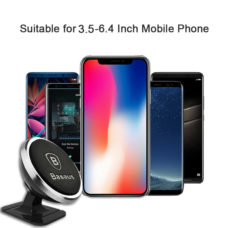 Support magnétique de téléphone portable Bas192 pour voiture, pour iPhone 12, 11, X, Samsung