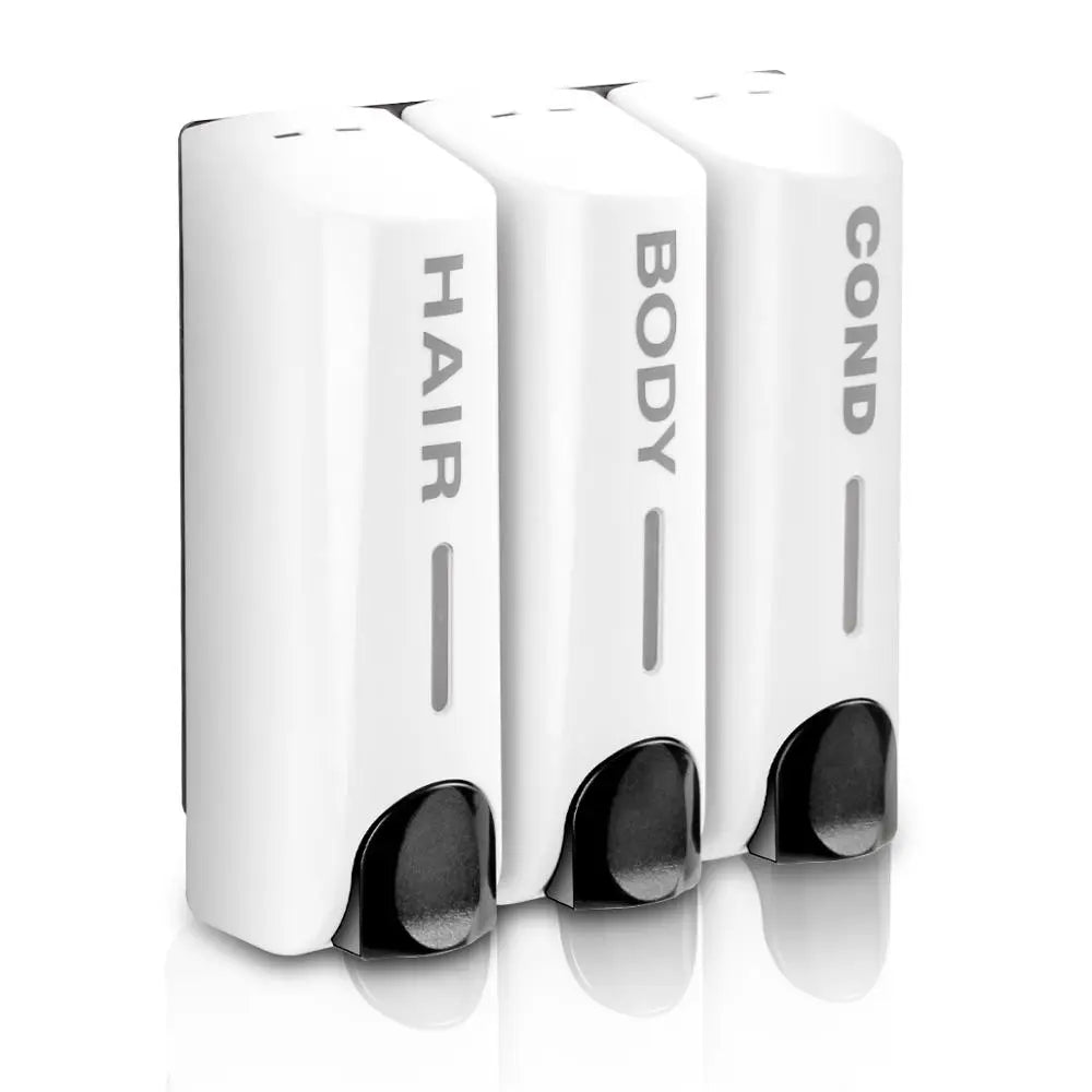 350ml Wall Mounted Soap Dispenser – single, double or triple, practical design for bathroom and shower