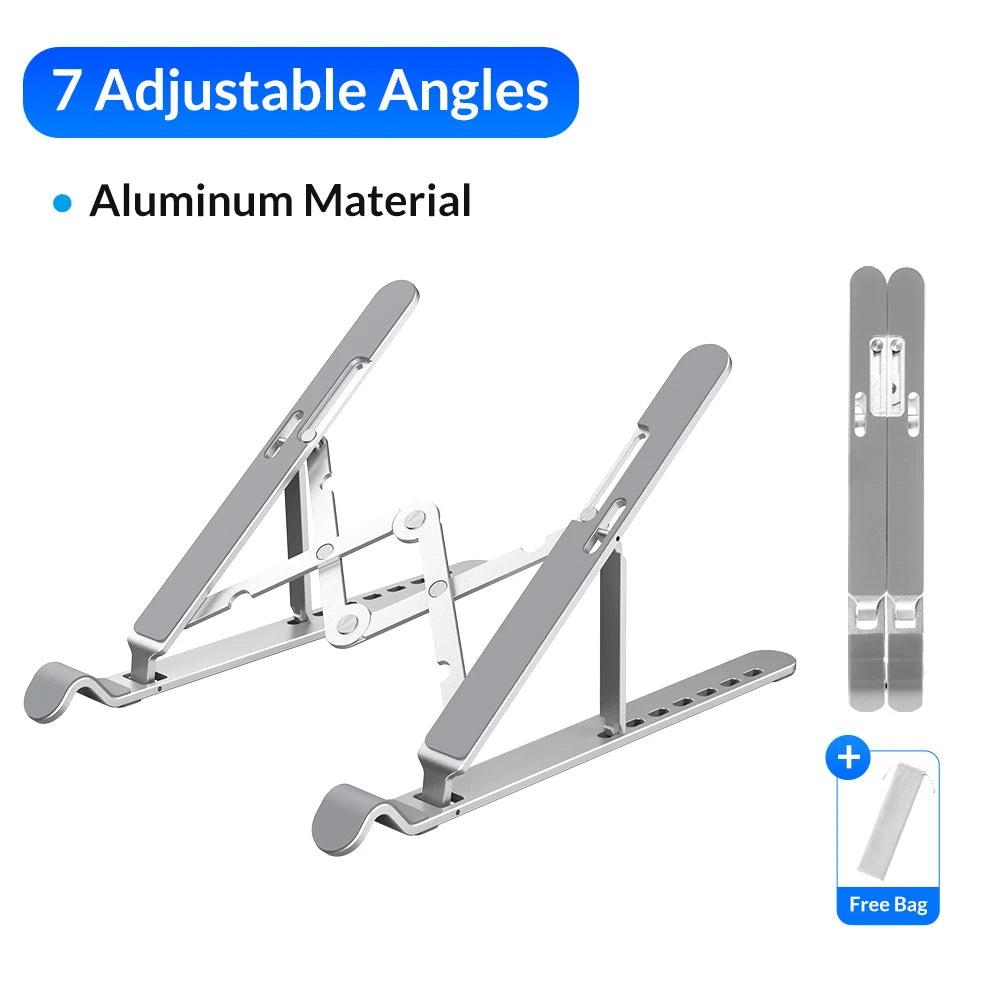 Support pour ordinateur Portable pliable ORICO, support pour ordinateur Portable réglable en aluminium support pour ordinateur, 7 Angles pour tablettes MacBook