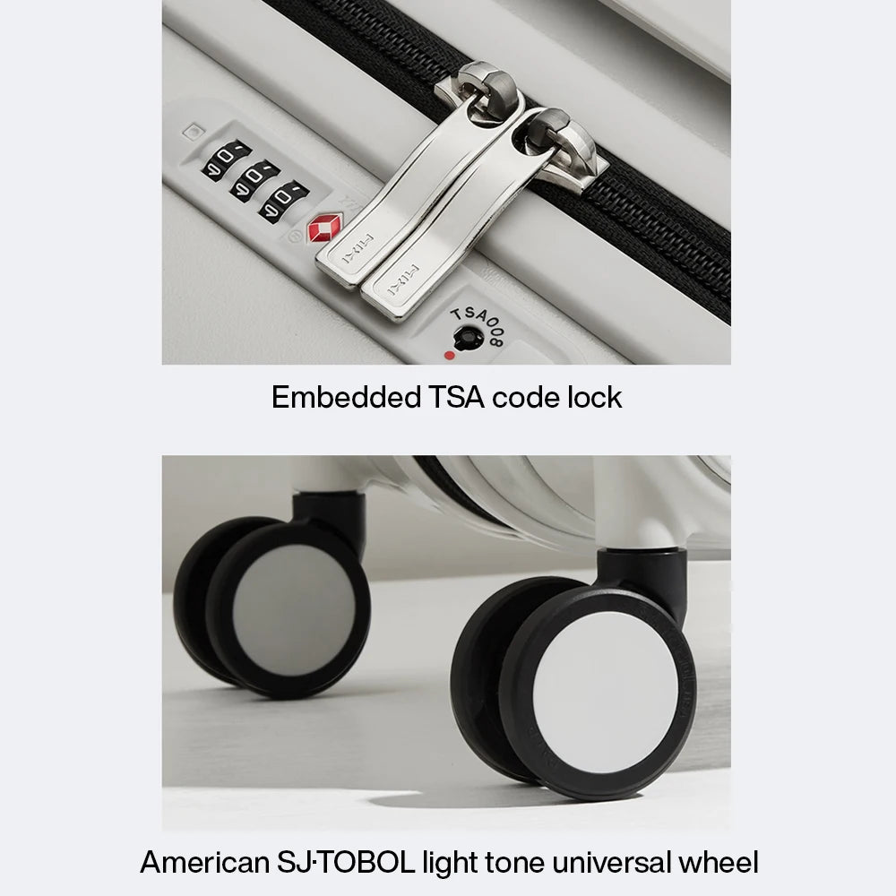 Valise Mixi M9276 – Bagage rigide à poignée large, coque PC, roues Spinner, serrure TSA, 20 et 24 pouces