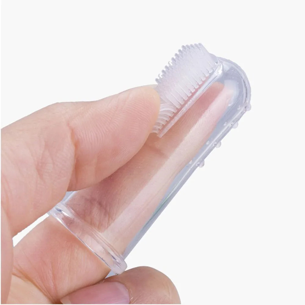 Brosse à dents en Gel de silice Super doux pour animaux de compagnie, accessoire de nettoyage buccal pour chiens, chats, mauvaise haleine, tartre, outil de soins dentaires