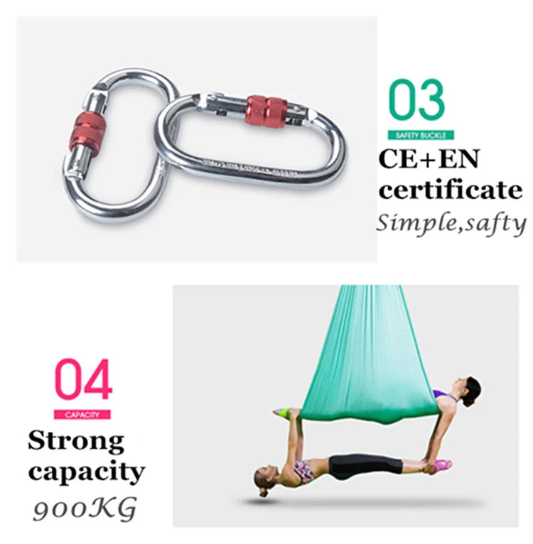 Hamac de yoga aérien, ensemble complet, balançoire en tissu, ceintures de yoga multifonctionnelles, entraînement de yoga pour le sport.