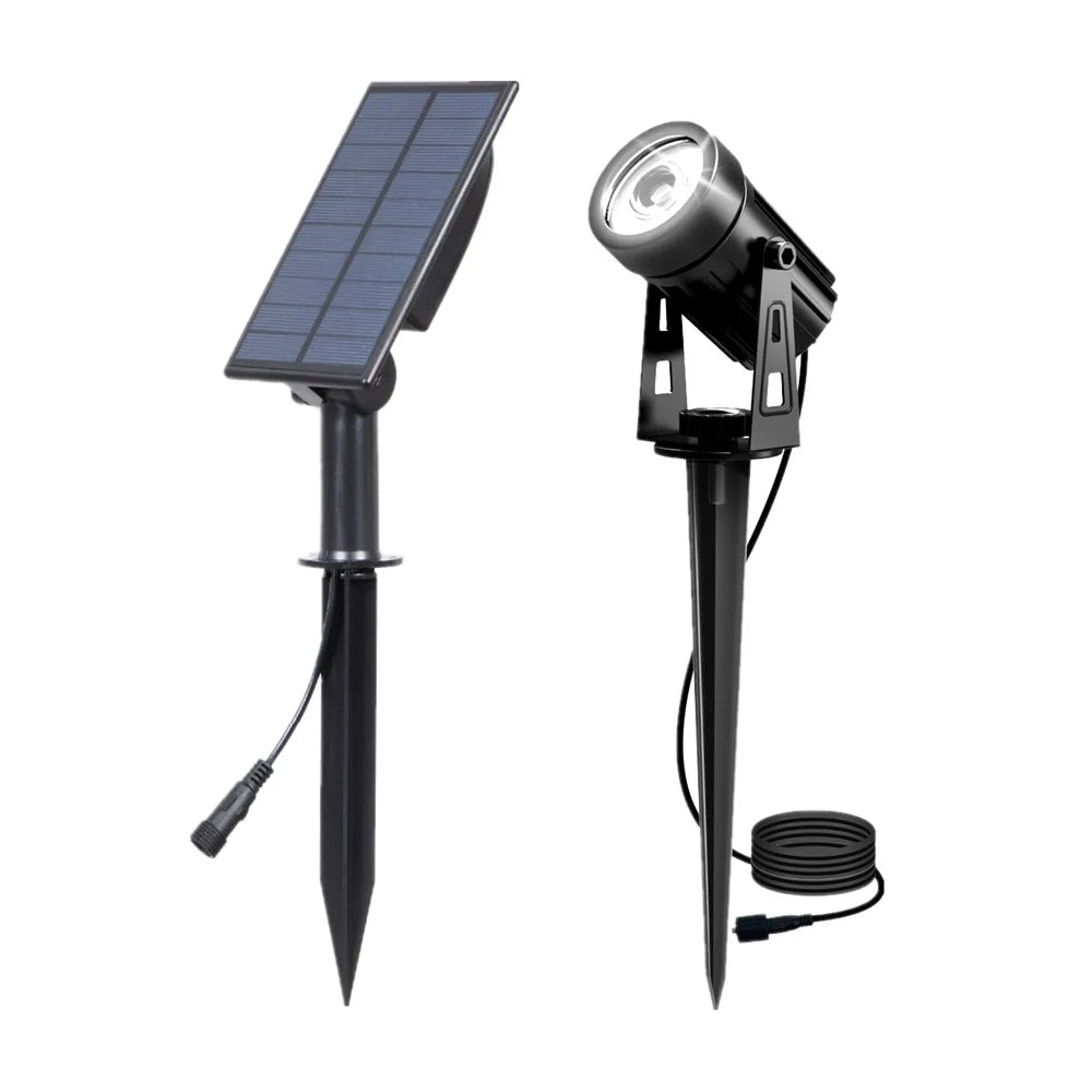 Outdoor IP65 LED Solar Spotlight – 150 to 800LM, 3M cable, 8-12h battery life, garden & driveway lighting