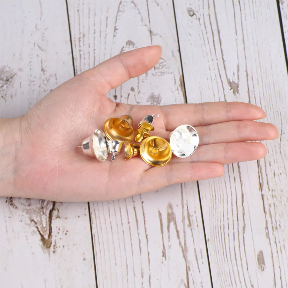 Mini cloches or argent, décoration de Noël