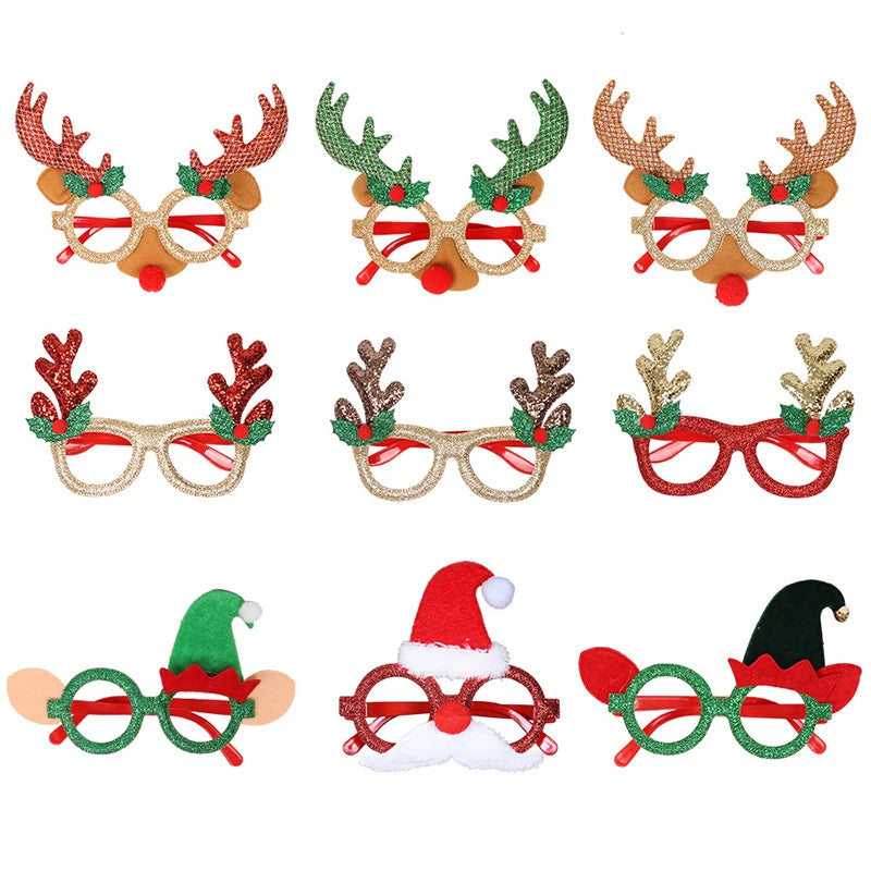 Lunettes de joyeux noël pour enfants et adultes, décoration de fête de noël, ornements de décoration