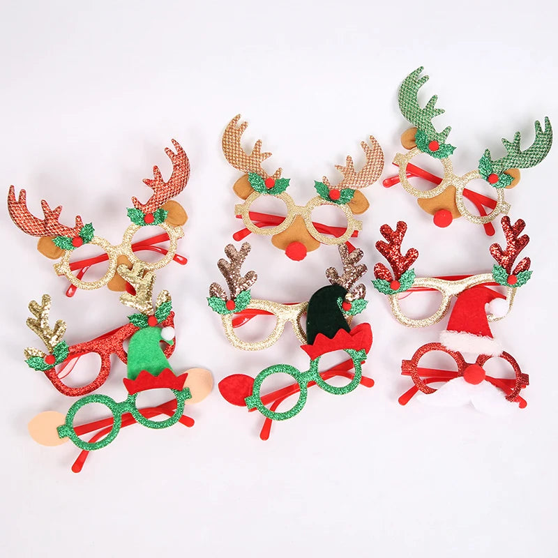 Lunettes de joyeux noël pour enfants et adultes, décoration de fête de noël, ornements de décoration