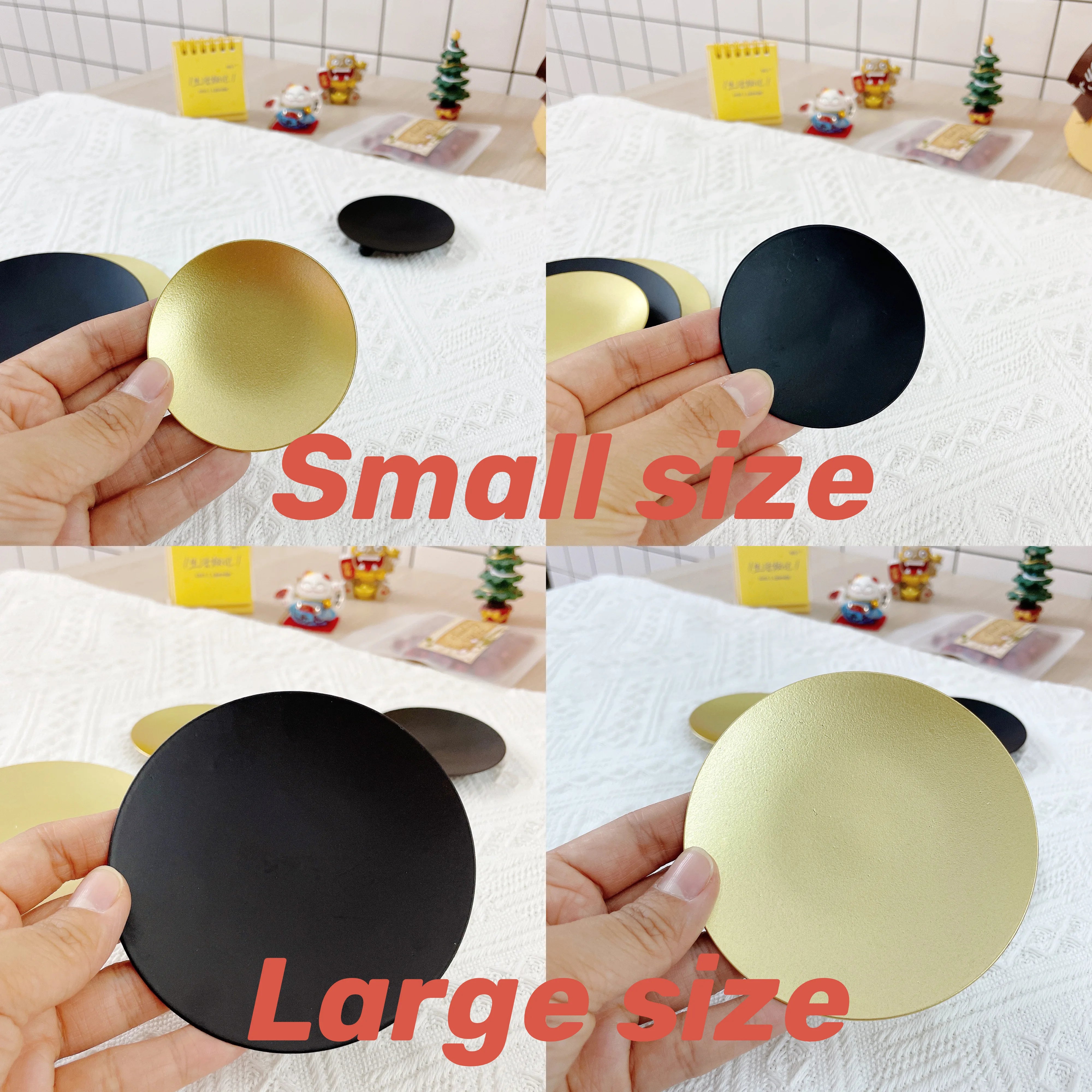 Bougeoirs en fer plaqué or noir, pilier en métal, plaque pour fête de mariage, festival, cadeau d'art, décoration d'intérieur