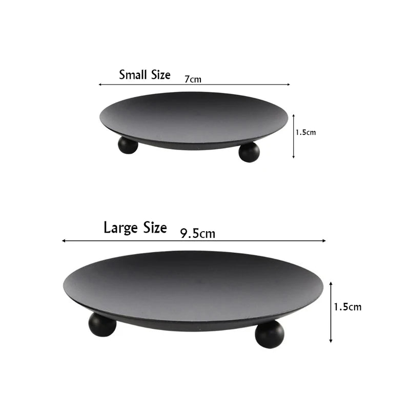 Bougeoirs en fer plaqué or noir, pilier en métal, plaque pour fête de mariage, festival, cadeau d'art, décoration d'intérieur