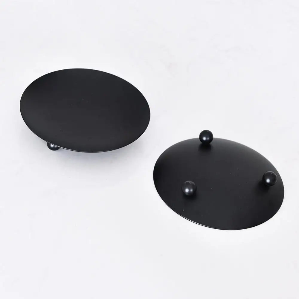 Bougeoirs en fer plaqué or noir, pilier en métal, plaque pour fête de mariage, festival, cadeau d'art, décoration d'intérieur