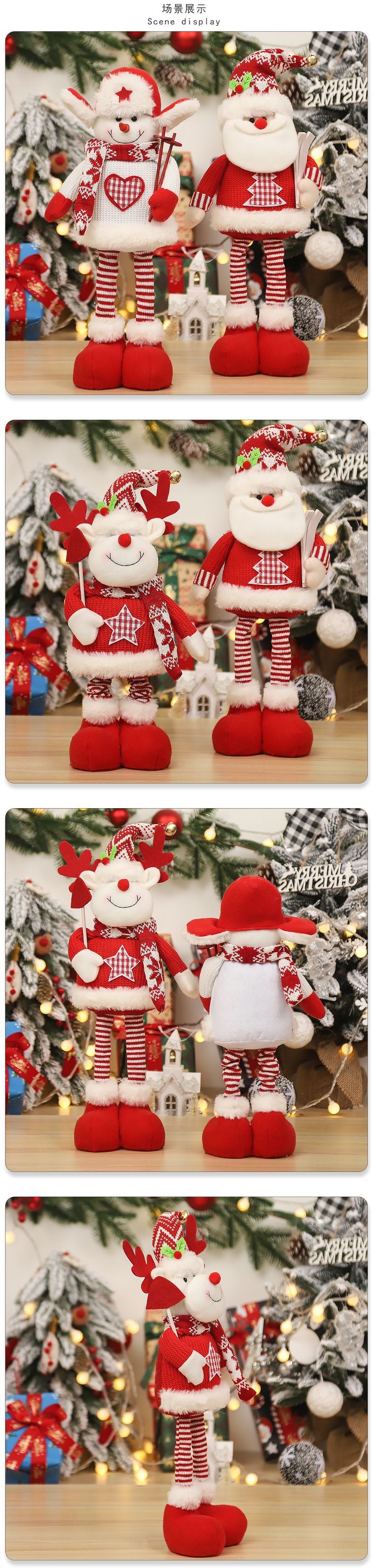 Grandes poupées de décorations de Noël pour enfants, ornements d'arbre de Noël