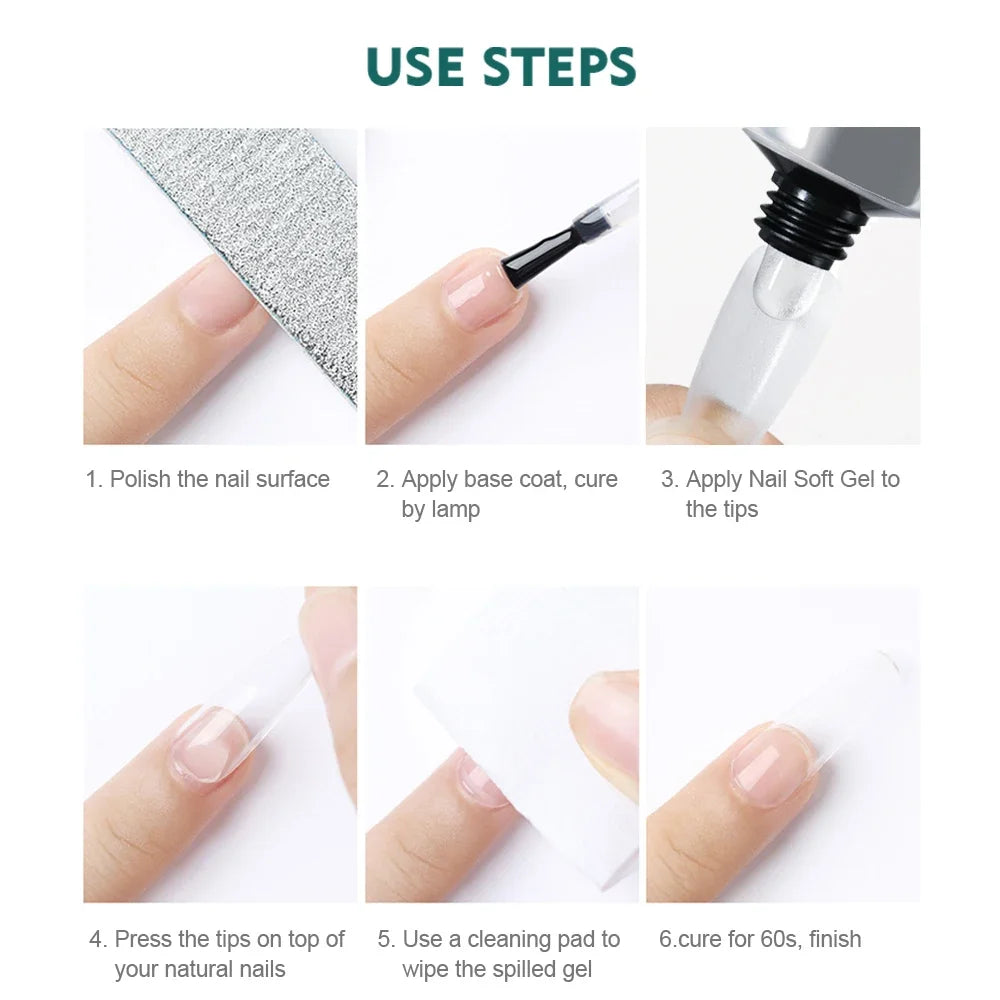 20 g künstlicher Nagelkleber, selbstklebender Nagellack, UV-Gel, weiche, langlebige Maniküre-Produkte