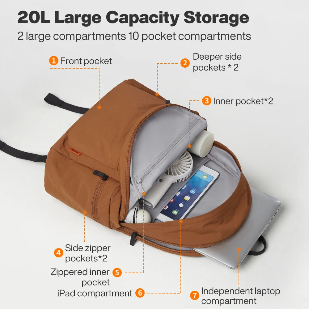 Sac à dos Mixi léger d’extérieur – Décontracté, pour ordinateur portable, 15" / 17"
