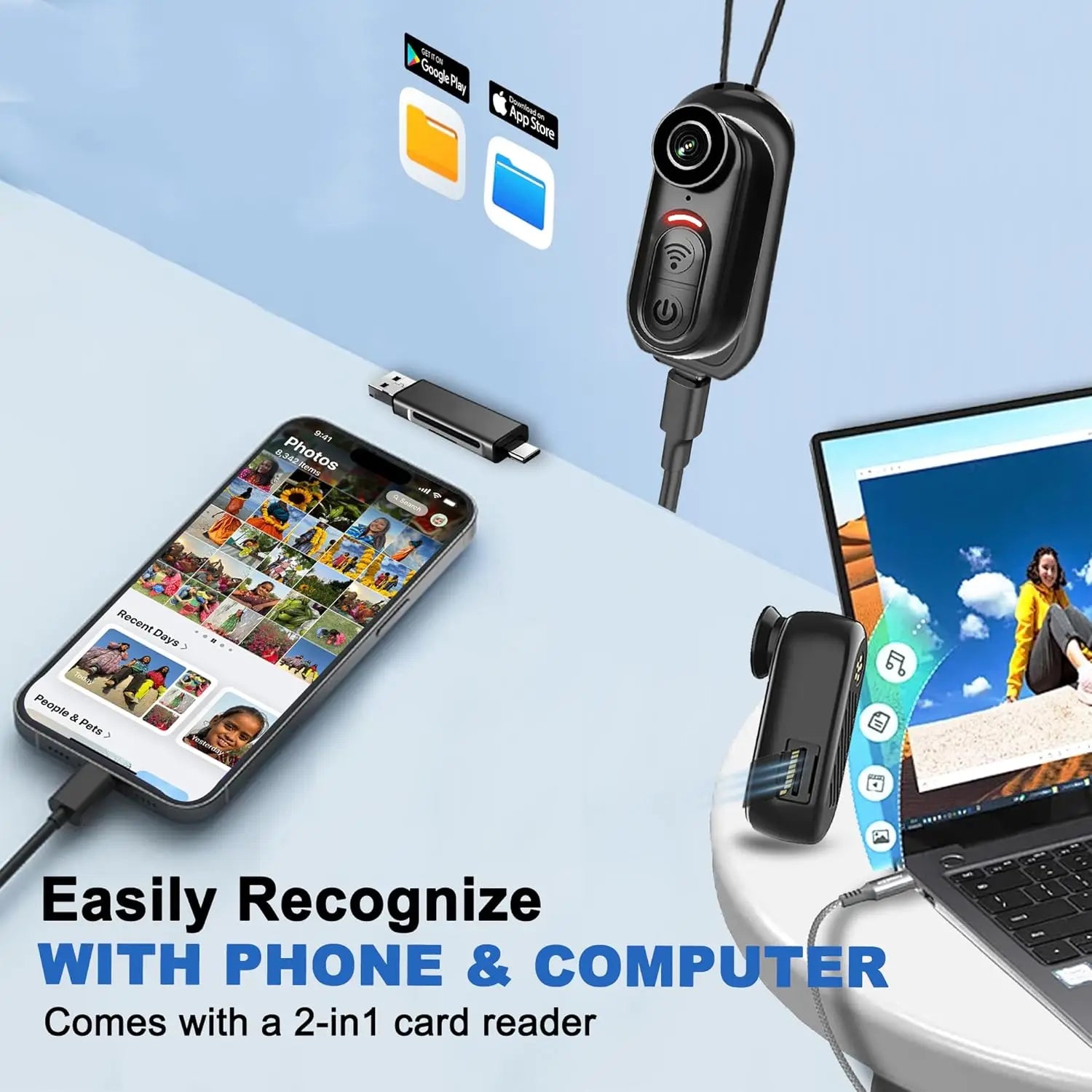 Caméra d’action 4K 30FPS Kaysunlink – Mini caméra sport POV 170° avec stabilisation EIS