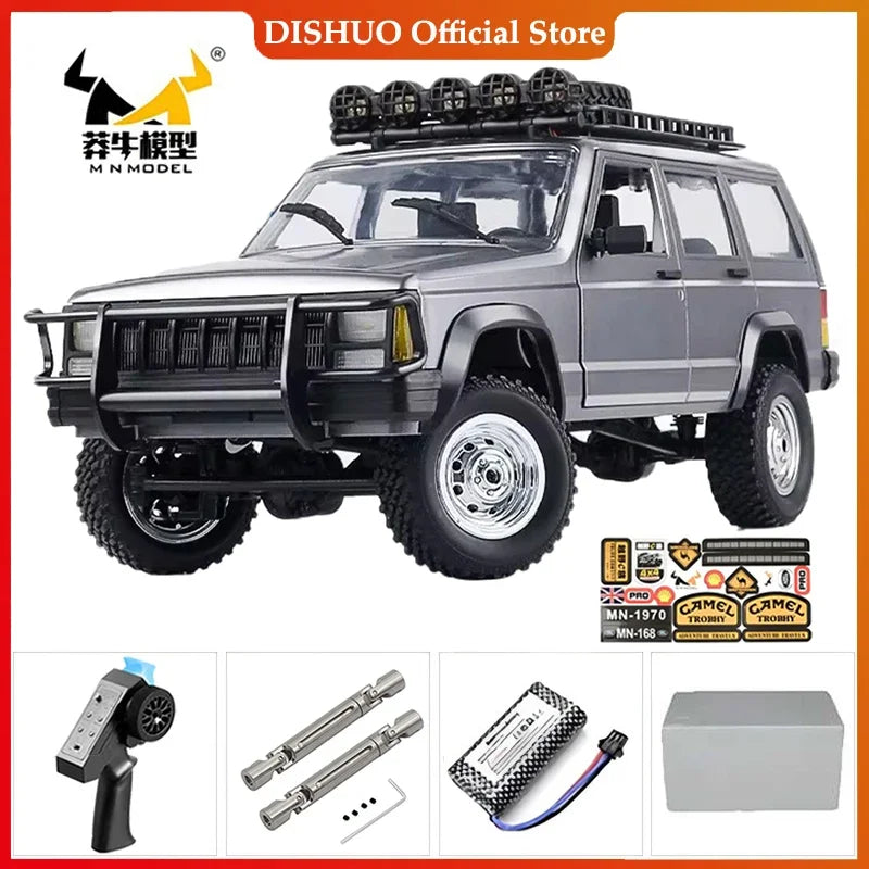 Voiture sur chenilles RC 4x4 MN128 MN82S 2.4G, Buggy d'escalade professionnel avec lumière LED, voitures télécommandées à grande échelle, jouets pour garçons, cadeau