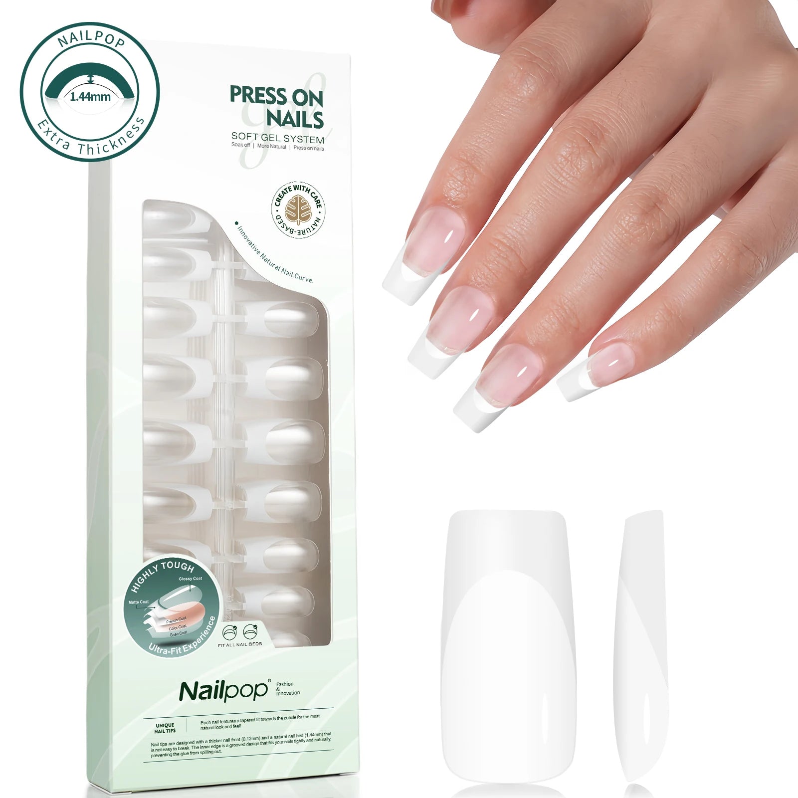 Press On Français Ultra Fit 140 pcs