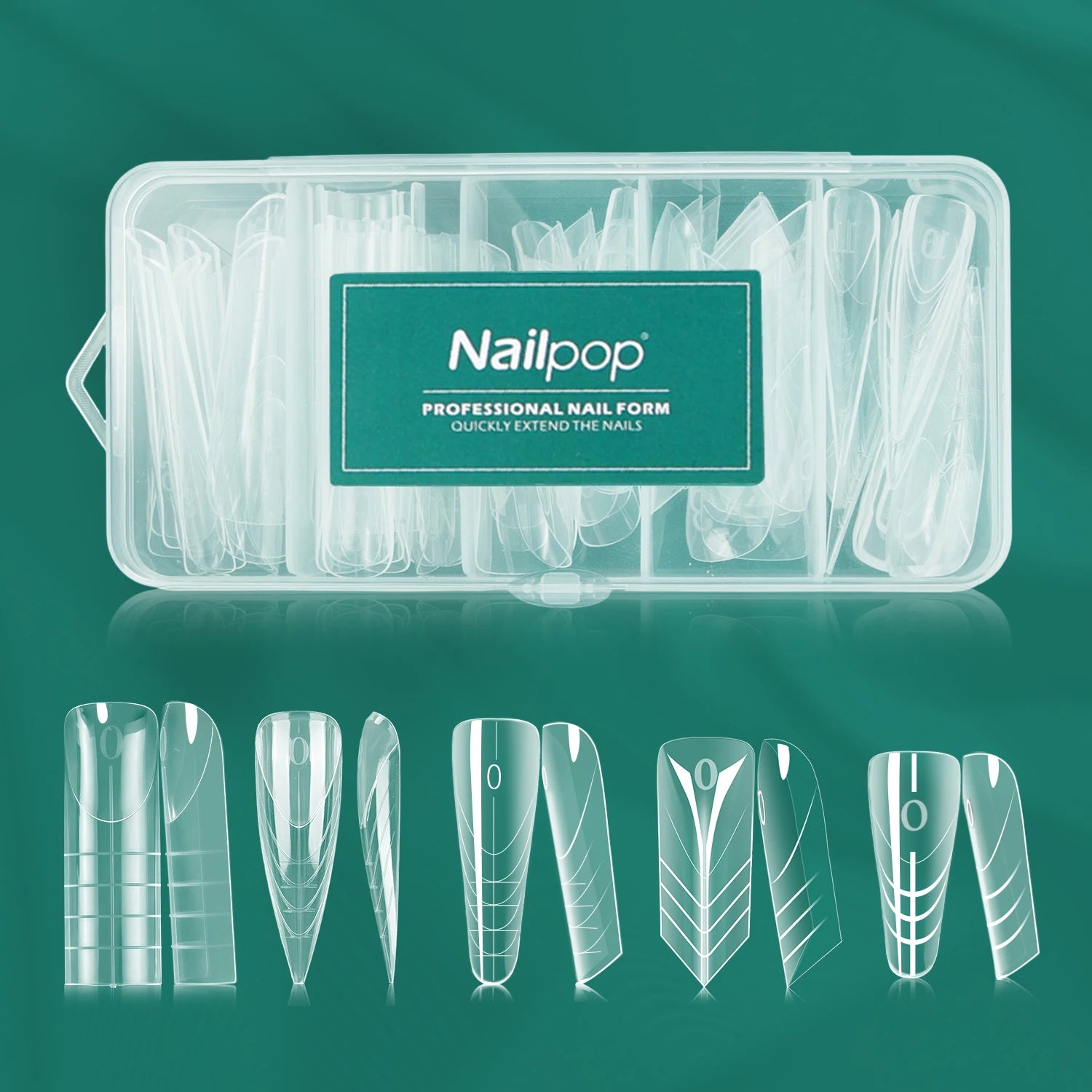 Formes d’ongles français double forme, 360 pièces, 6 styles uniques