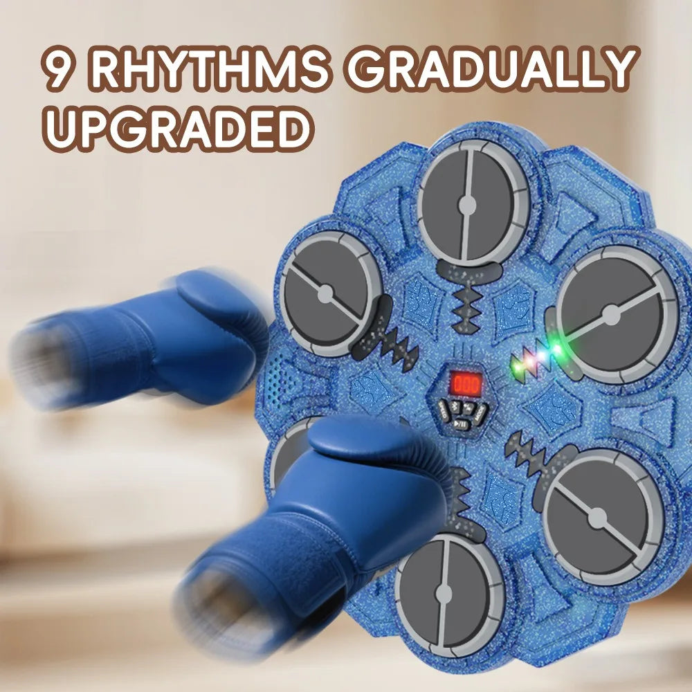 Machine d'entraînement de boxe musicale intelligente – Compatible Bluetooth, 2-5 modes d'éclairage, sport de boxe pour adultes et enfants, entraînement de gymnastique