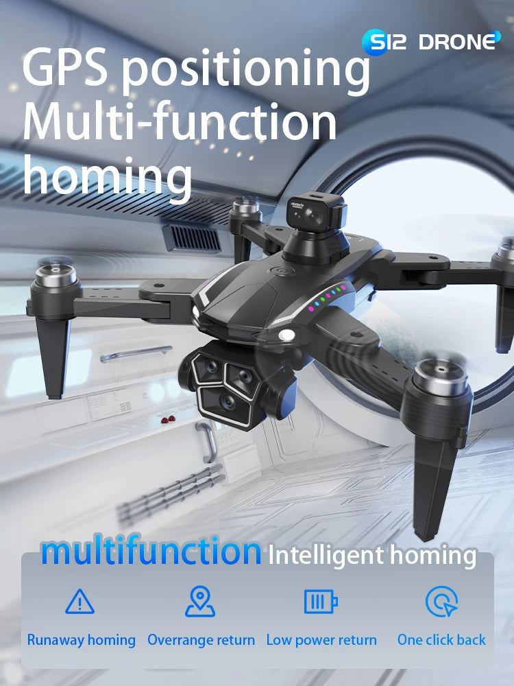 Drone Xiaomi Mijia S12 moteur sans balais 8K HD 3 caméras professionnelles 5G 4.3 pouces grand écran télécommande pliable quadrirotor