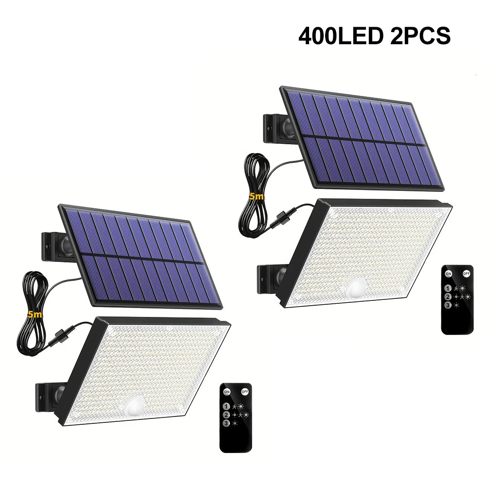 T-NEWSTYLE 400 LED Solar-Außenleuchte