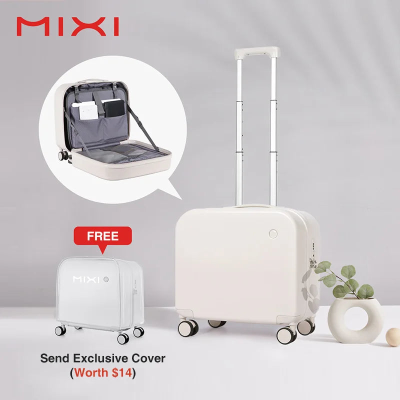 Valise Mixi à main 16 pouces – Cabine d’embarquement, Spinner, 34 L, 100% PC, léger, unisexe