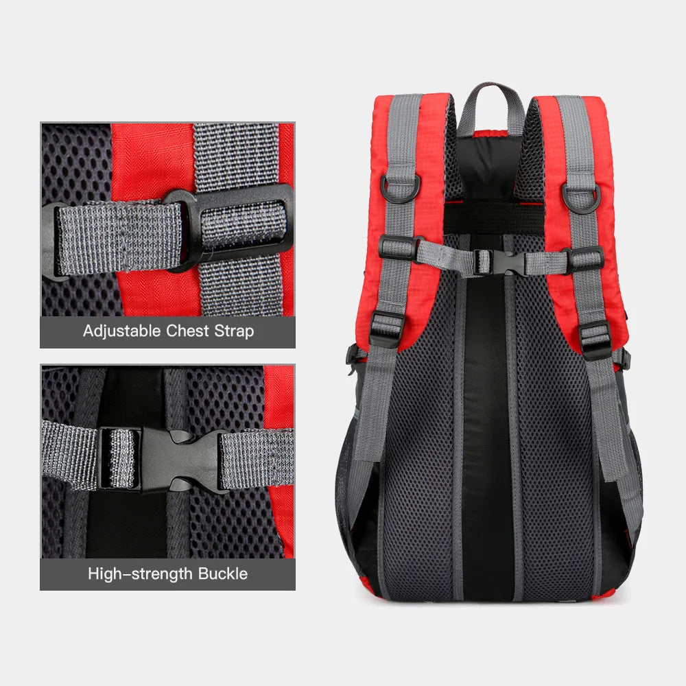 Sac à dos de randonnée imperméable pour hommes et femmes, sac à dos de voyage léger, sac à dos d'alpinisme, sac à dos de trekking en plein air, 40L