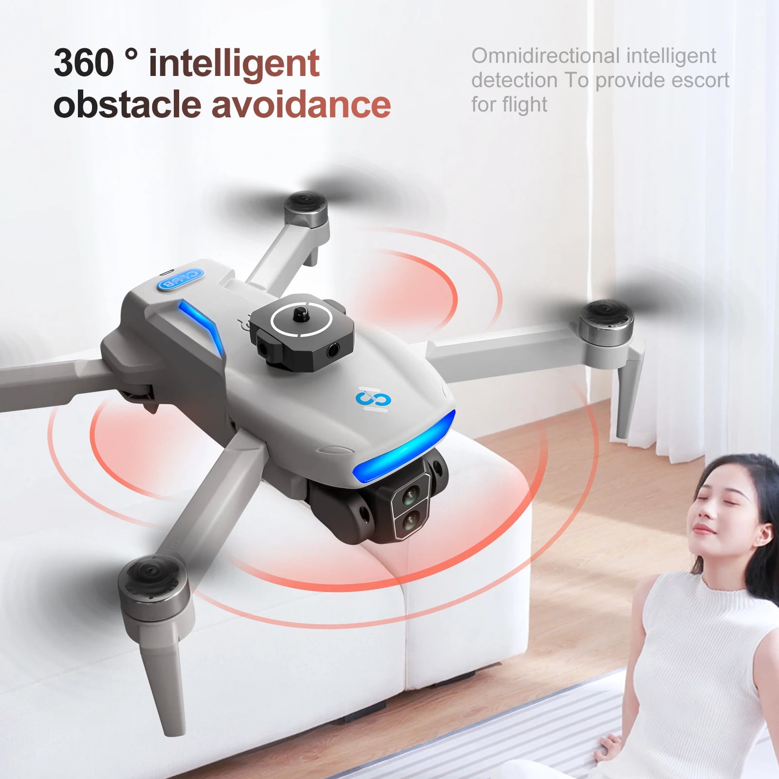 Drone GPS professionnel S33 – 5G, 8K HD, double caméra, évitement d’obstacles, jouet RC pour adolescents et adultes