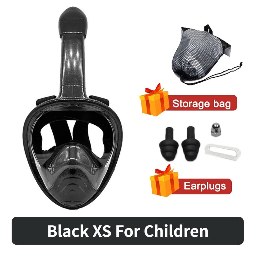 Masque de plongée en apnée pour enfants et adultes, masque intégral, lunettes anti-buée, équipement de natation, plongée sous-marine