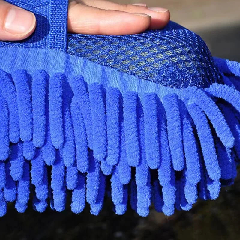 Éponge en Microfibre pour Lavage de Voiture, Brosses d'Entretien, Gant de Lavage