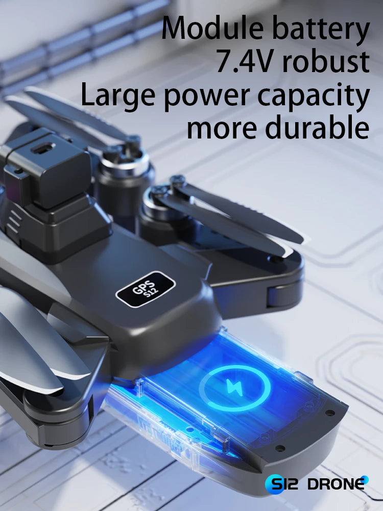 Drone Xiaomi Mijia S12 moteur sans balais 8K HD 3 caméras professionnelles 5G 4.3 pouces grand écran télécommande pliable quadrirotor