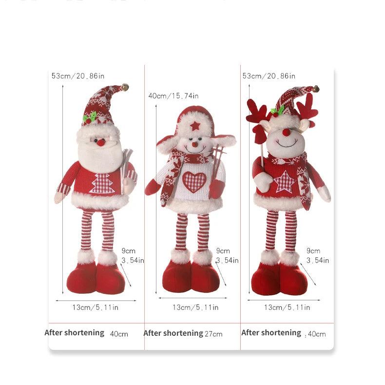 Grandes poupées de décorations de Noël pour enfants, ornements d'arbre de Noël