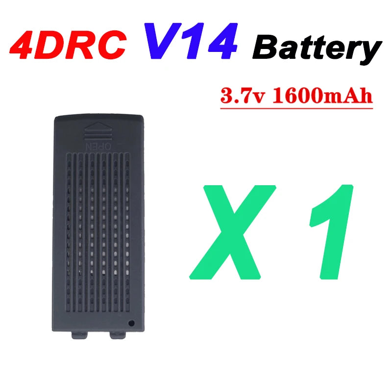 Batterie de Drone 1S Originale 4DRC V14, 3.7V, 1600mAh, pour 4D V14, Accessoire pour Hélicoptère, Quadrirotor RC, Pièce Détachée, Mise à Niveau, 3.7V