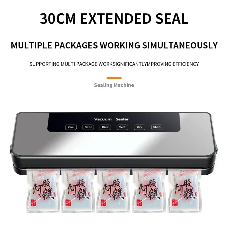 Machine de mise sous vide électrique pour aliments de cuisine, sacs de conservation sous vide commerciaux, 30 cm, pour emballage domestique