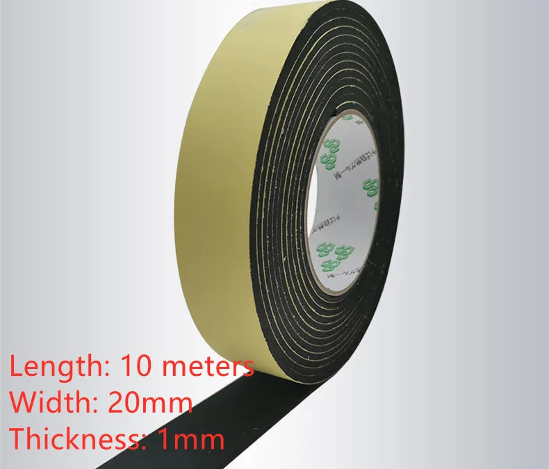 Bande d'étanchéité Bande éponge simple face 10M, mousse insonorisante, bande d'étanchéité pour porte et fenêtre, coussinets de pieds de chaise auto-adhésifs, protection d'angle de meuble en feutre
