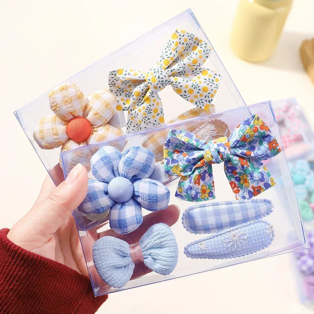 Mini-Haarspange für Babys, Mädchen, 5 Stück/Set, Blumenmuster, Prinzessin, Kleinkind-Haarnadel, wunderschön, seitlicher Pony