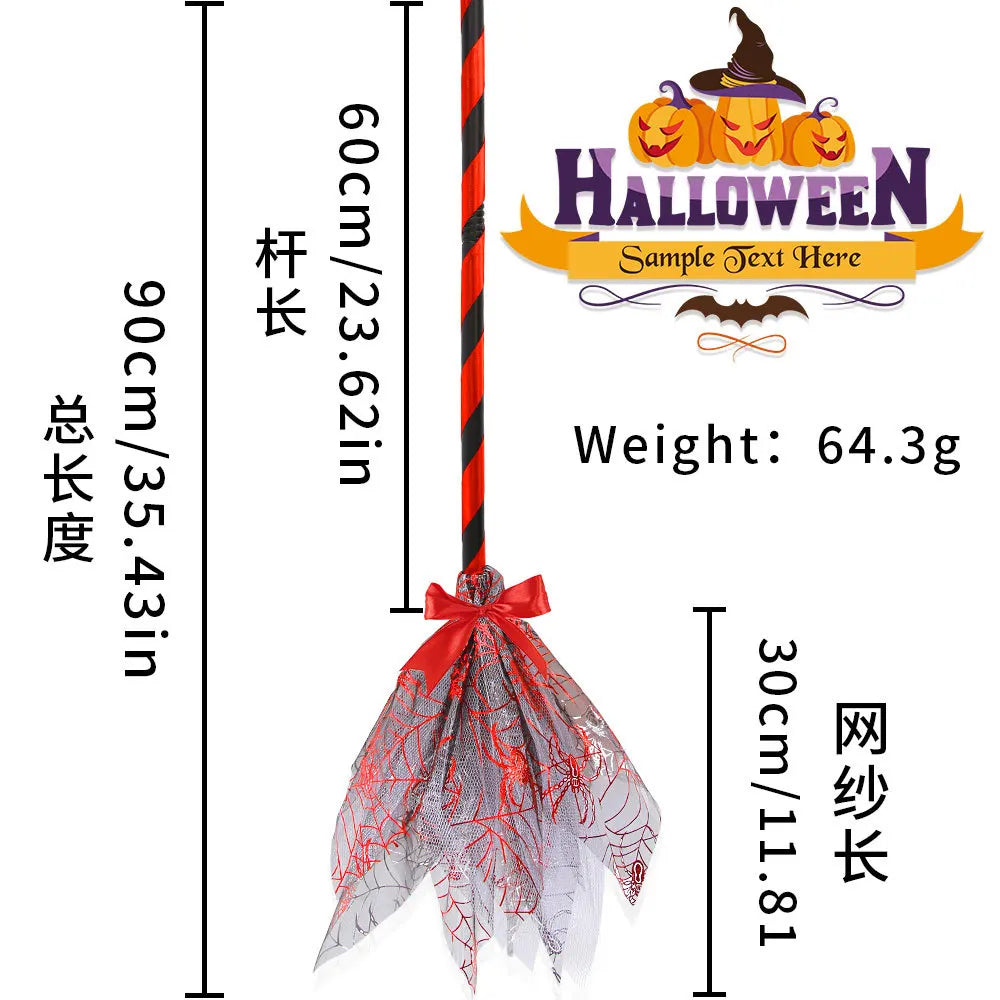 Décoration Balai de Sorcière pour Enfants – Accessoire Halloween, Photo