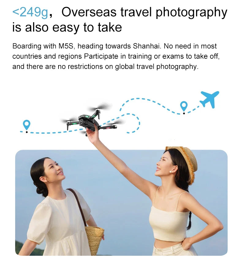 Drone FPV 8K Professionnel Xiaomi Mijia M5s, Caméra Haute Définition, Moteur Brushless (Sans Balais), Télécommande avec Écran, Vol Longue Durée, Pliable, RC