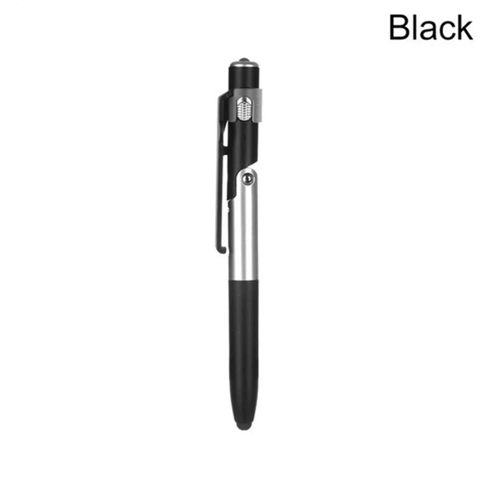 Stylo Bille 4-en-1 Pliable avec Stylet Tactile STONEGO, Lampe LED et Support pour Smartphone/Tablette
