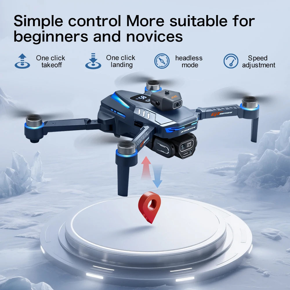 Drone Xiaomi Mijia GT8 Professionnel 8K HD, Trois Caméras 5G WIFI, Pliable, Quatre Axes, Moteur Sans Balais, Flux Optique, Vol Stationnaire, Quadrirotor