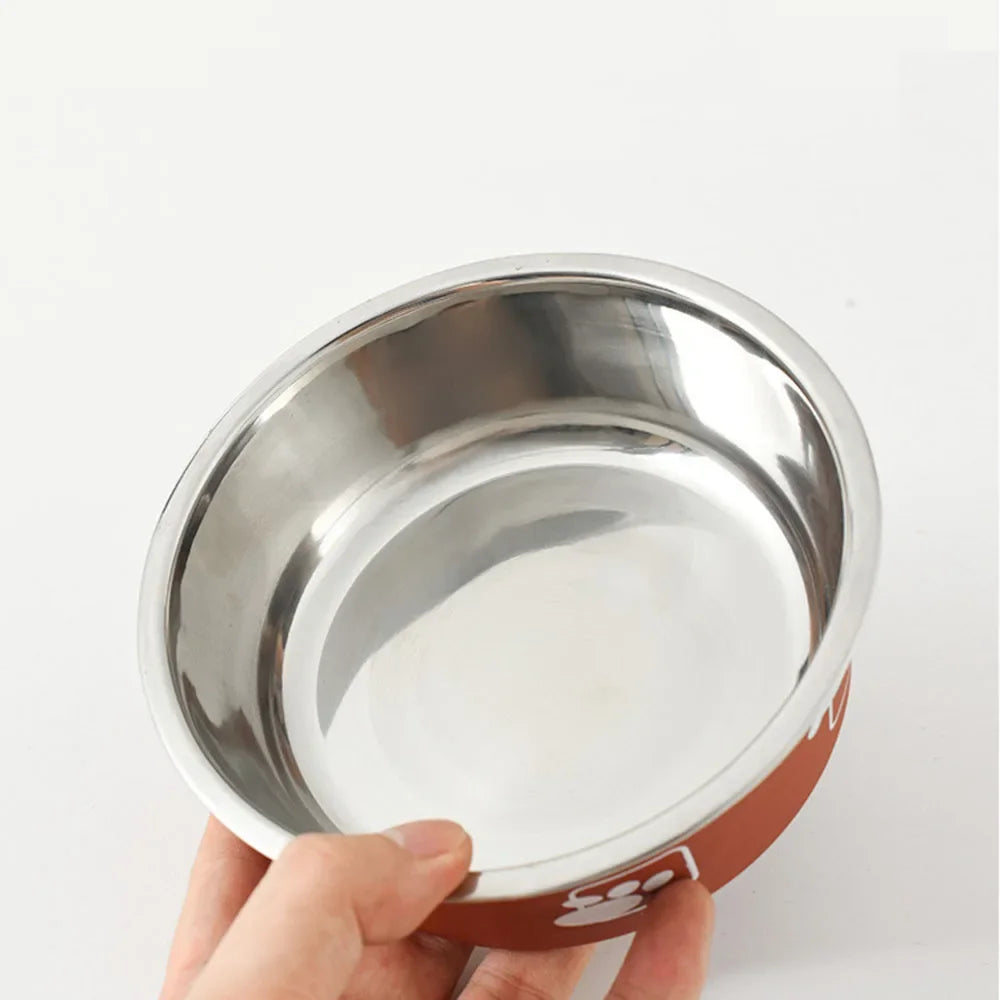 Gamelles en acier inoxydable pour chiens, bol astronomique pour animaux de compagnie, métal durable, plat à nourriture pour petits, moyens et grands chiens