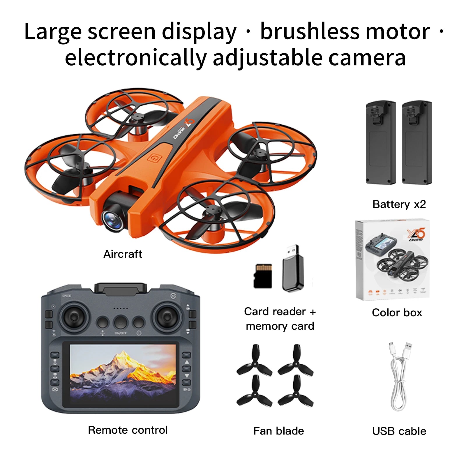 2025 YL05 Drone 8K HD avec Caméra et Écran – Quadcopter RC 360° Flip